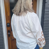 SOUTACHE BLOUSE - IVORY
