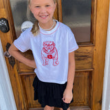 THE GIRLS EMBROIDERED TEE - GEORGIA