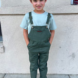 BOYS HARVEST OVERALLS - OLIVE