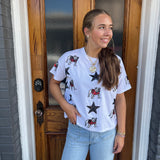 THE ALL OVER SEQUIN BOXY TEE