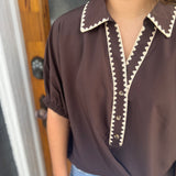 THE MANDI TOP - BROWN