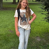 GIRLS CHEETAH STAR TEE