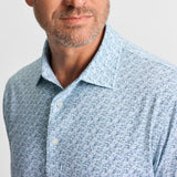 SERENE PRINTED PERFORMANCE POLO - RIPPLE EFFECT