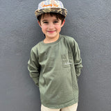 BOYS MAN'S BEST FRIEND LS - OLIVE