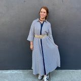 THE STRIPED WENDI DRESS - INDIGO