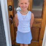 THE BELLA GIRLS TENNIS SKIRT - BLUE