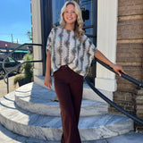GEOMETRIC OLIVE GARDEN TOP
