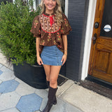 THE MATTIE TOP - BROWN