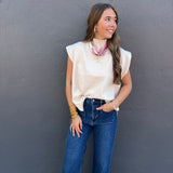 THE ALEXIA TOP - OATMEAL