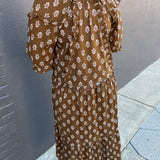 HUBBARD MAXI DRESS - BROWN