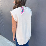 THE ALEXIA TOP - OATMEAL