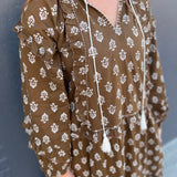 HUBBARD MAXI DRESS - BROWN