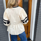 THE MARIJANE TOP IN ECRU
