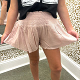 GIRLS SMOCKED WAIST SHORTS