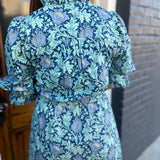 THE ABSTRACT EVA DRESS - NAVY