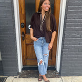 THE MANDI TOP - BROWN
