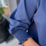 THE NAVY JEANIE BLOUSE