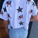 THE ALL OVER SEQUIN BOXY TEE