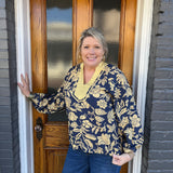 THE DEBRA TOP - NAVY
