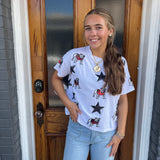 THE ALL OVER SEQUIN BOXY TEE