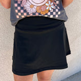 THE BELLA GIRLS TENNIS SKIRT - BLACK