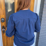 THE NAVY JEANIE BLOUSE