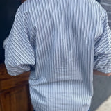 SLOAN BLOUSE - BLUE STRIPE