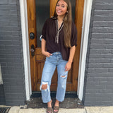 THE MANDI TOP - BROWN