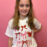 Girls Valentine Bow Tee