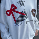 PATCHWORK GAME DAY SWEATSHIRT