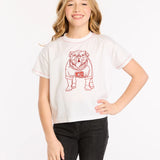 THE GIRLS EMBROIDERED TEE - GEORGIA