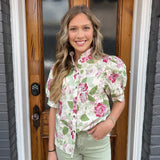THE CASEY BLOUSE - PINK