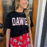 THE VARSITY BOYFRIEND TEE - BLACK