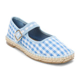 MEG MARY JANE FLAT - BLUE GINGHAM