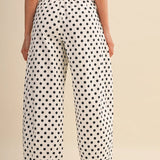 POLKA DOT BARREL PANTS - IVORY