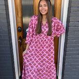 PINK WAYLON MIDI DRESS