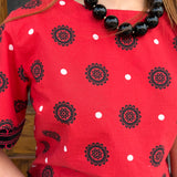 GEORGIA MEDALLION SET - RED/BLK