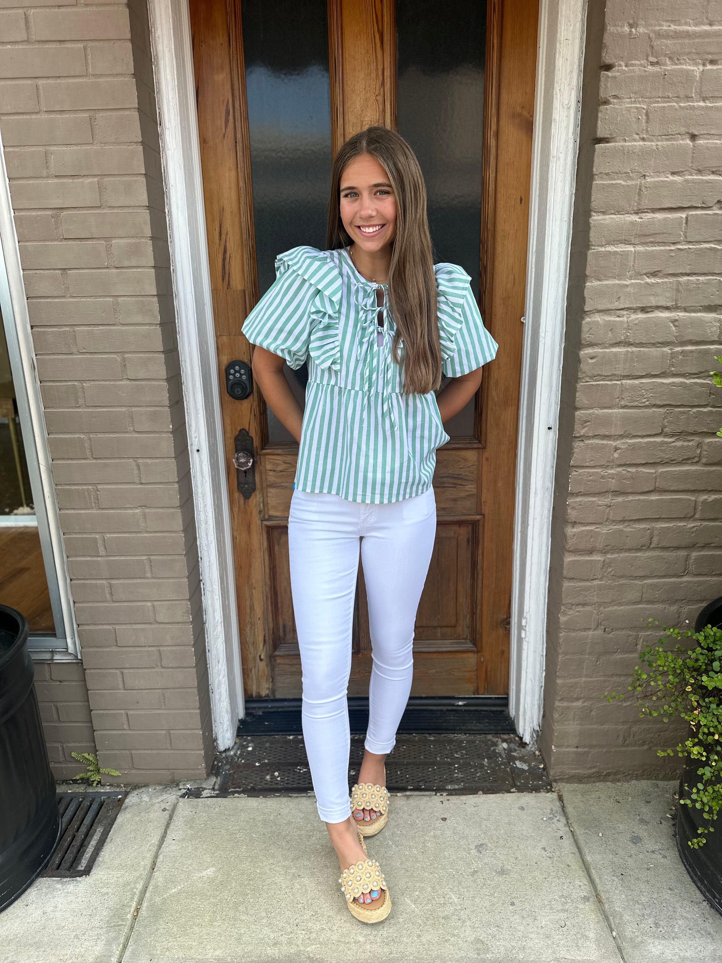 WHITE HI RISE SKINNY
