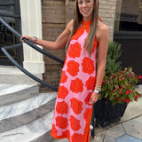 THE PERFECT SUMMER HALTER DRESS - PINK