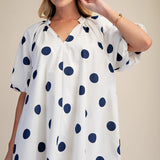 THE MADISON MINI SHIFT DRESS - NAVY