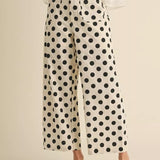 POLKA DOT PANTS/PLUS - BLACK