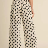 POLKA DOT PANTS/PLUS - BLACK