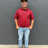 UGA STANDING DAWG POLO - RED/BLK