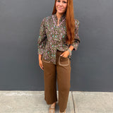 THE MARY JANE BLOUSE - BROWN