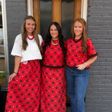 GEORGIA MEDALLION SET - RED/BLK