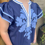 ELIZA TOP - NAVY