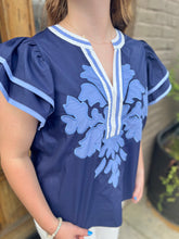 Load image into Gallery viewer, ELIZA TOP - NAVY
