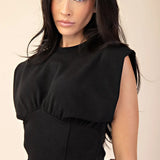 BLACK CORSET STYLE TOP