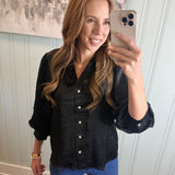 THE HANNAH BLOUSE - BLACK