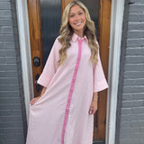THE STRIPED SANDY DRESS - PINK